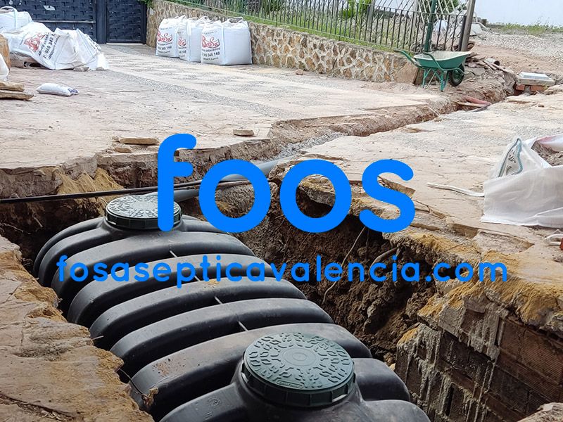Instalación fosa séptica filtro biologico